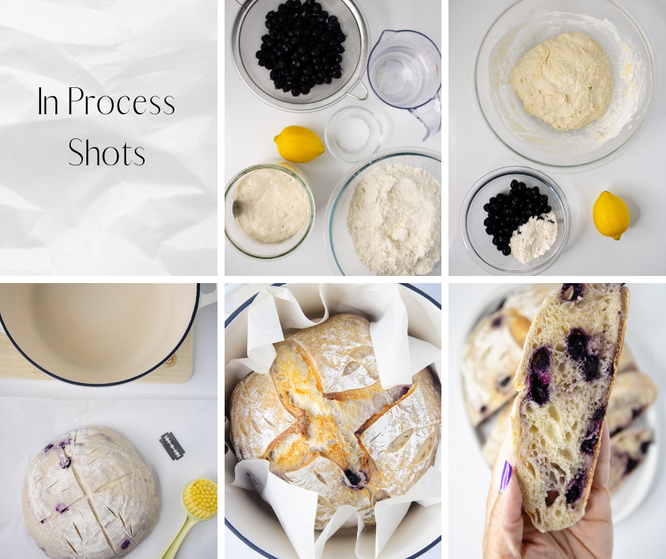 Semi-Exclusive Blueberry Sourdough Bread on Marble