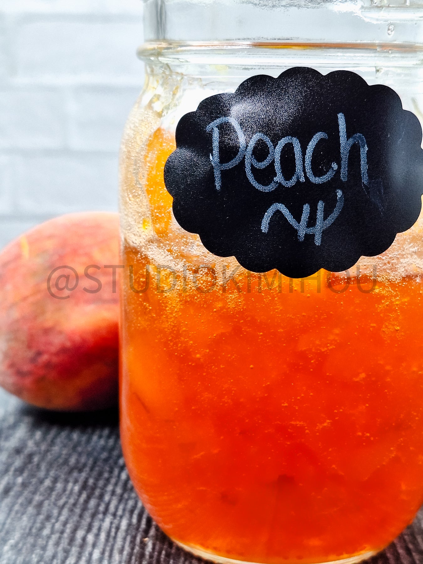 Semi-Exclusive Peach Jam on Weathered Wood