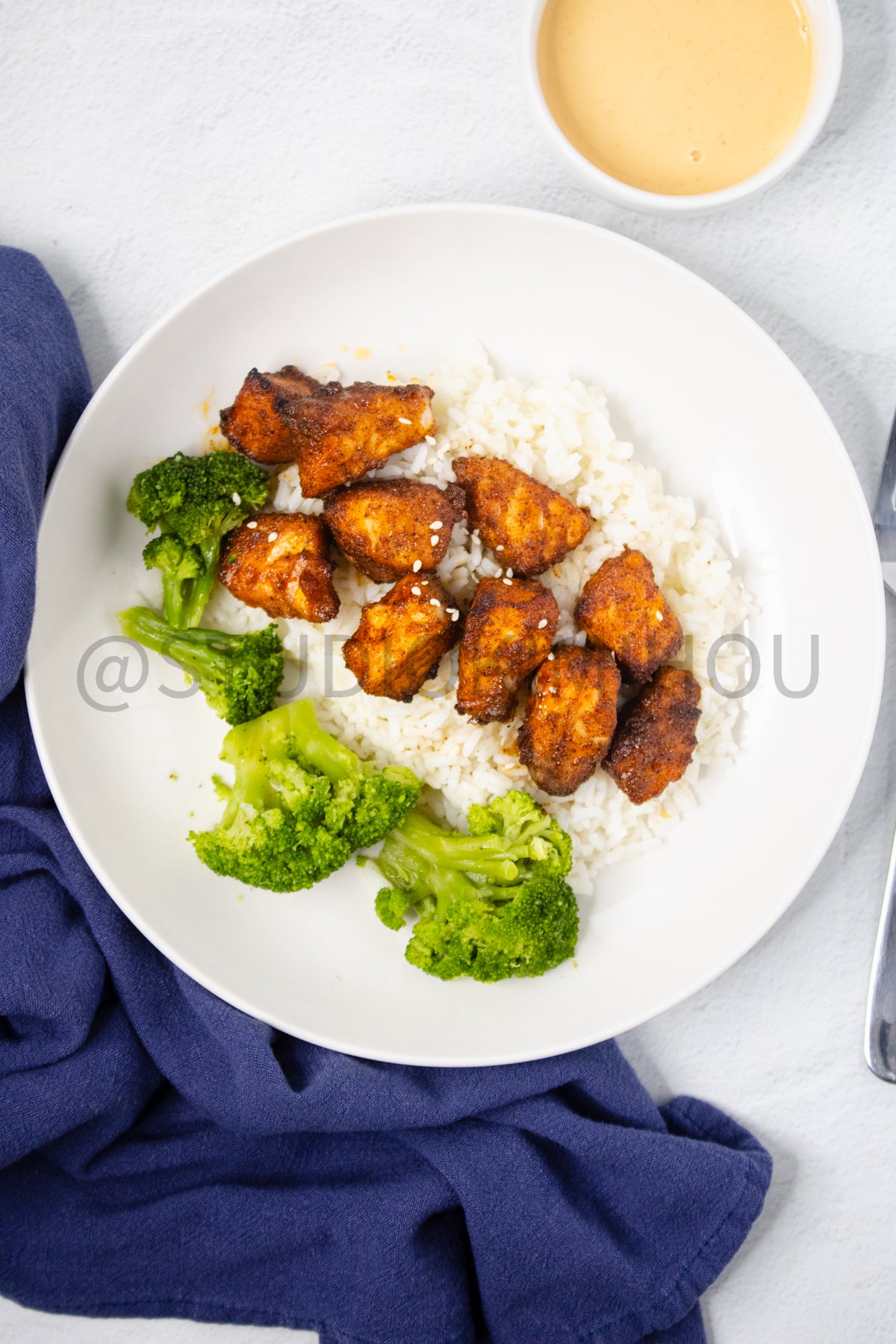 Semi-Exclusive Air Fryer Salmon Bites on Linen