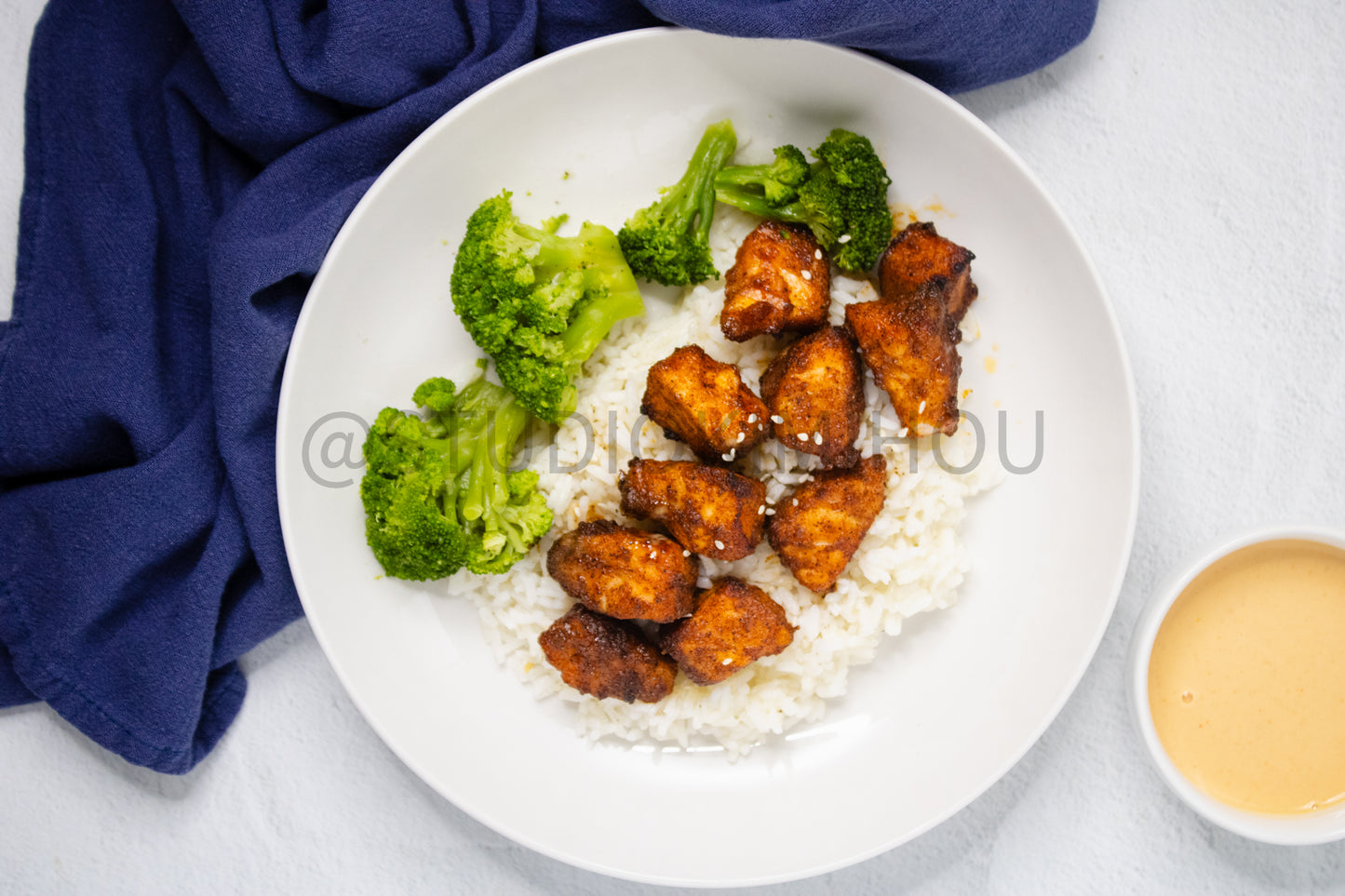 Semi-Exclusive Air Fryer Salmon Bites on Linen