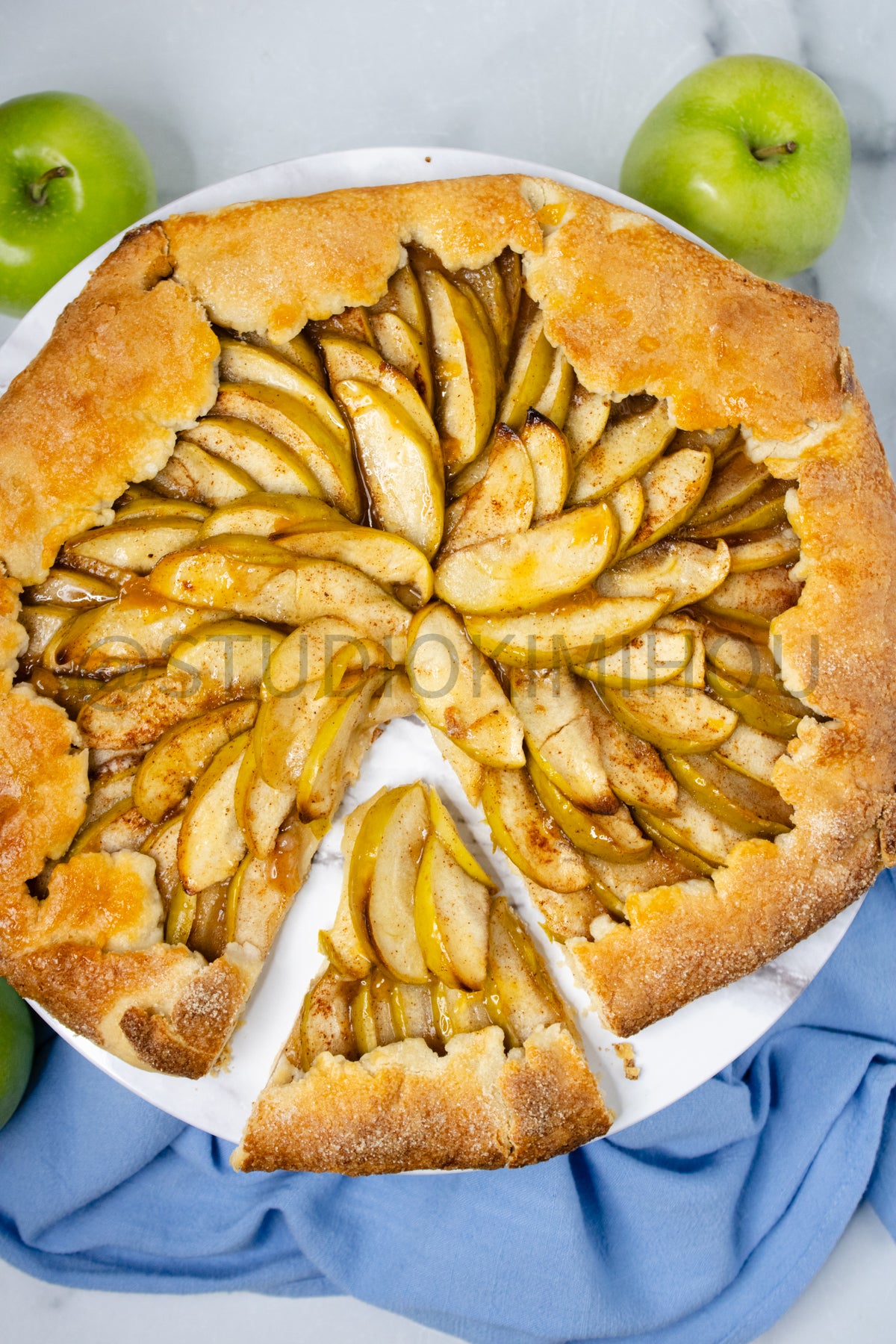 Semi-Exclusive Apple Galette on Marble