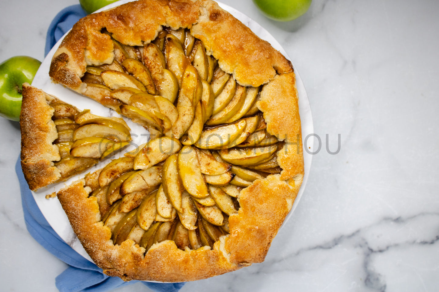 Semi-Exclusive Apple Galette on Marble