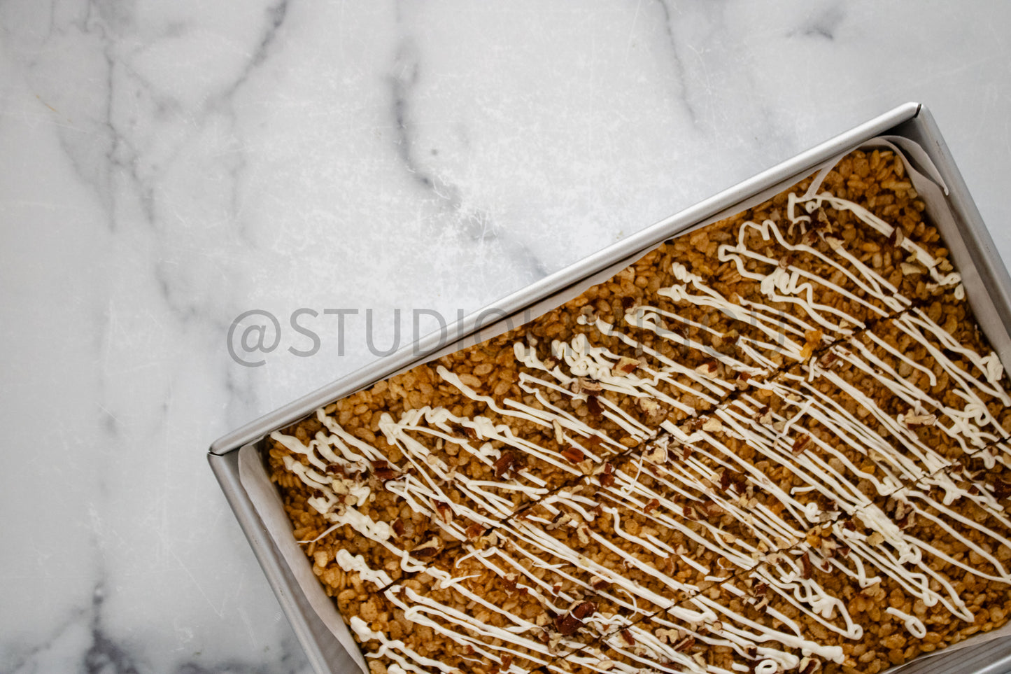 Semi-Exclusive Sweet Potato Rice Krispy Treats on Marble