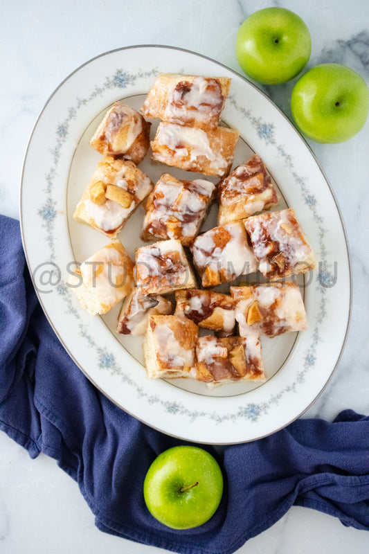 Semi-Exclusive Apple Fritter Focaccia on Marble