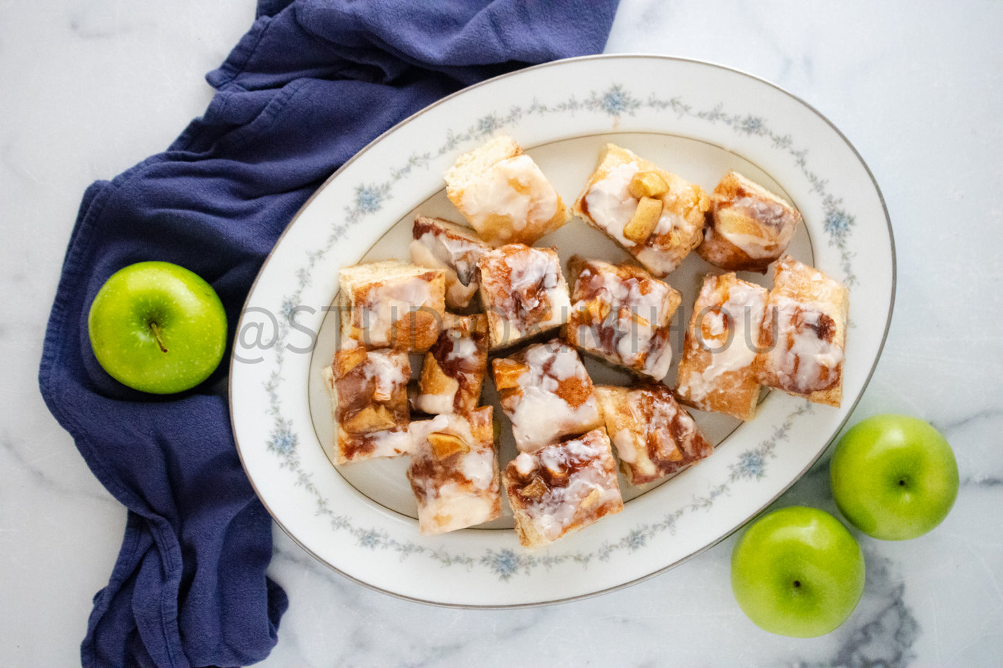 Semi-Exclusive Apple Fritter Focaccia on Marble