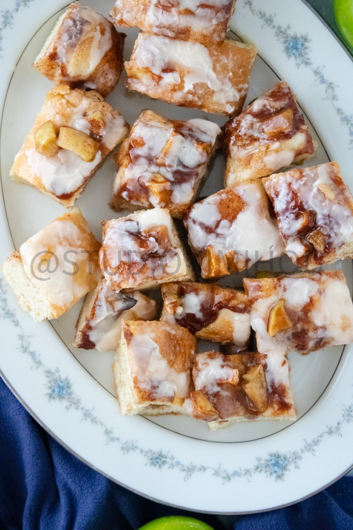 Semi-Exclusive Apple Fritter Focaccia on Marble