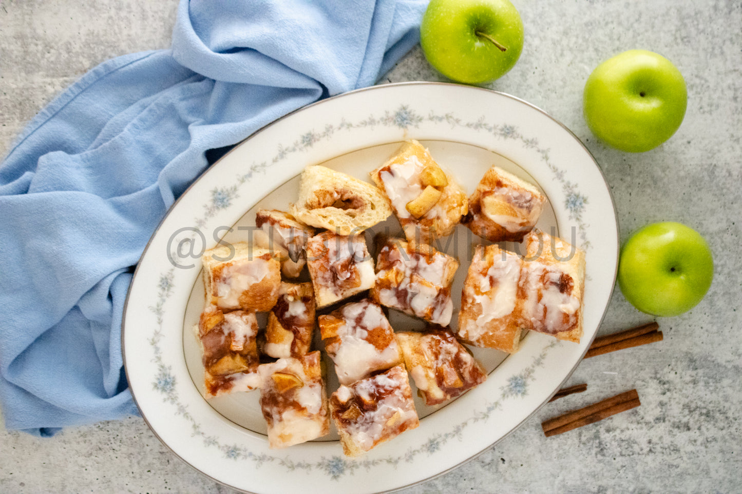 Semi-Exclusive Apple Fritter Focaccia on Concrete