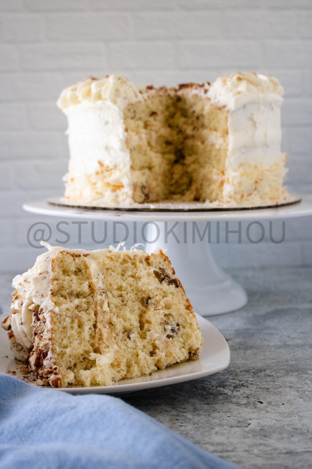 Semi-Exclusive Italian Cream Cake on Concrete