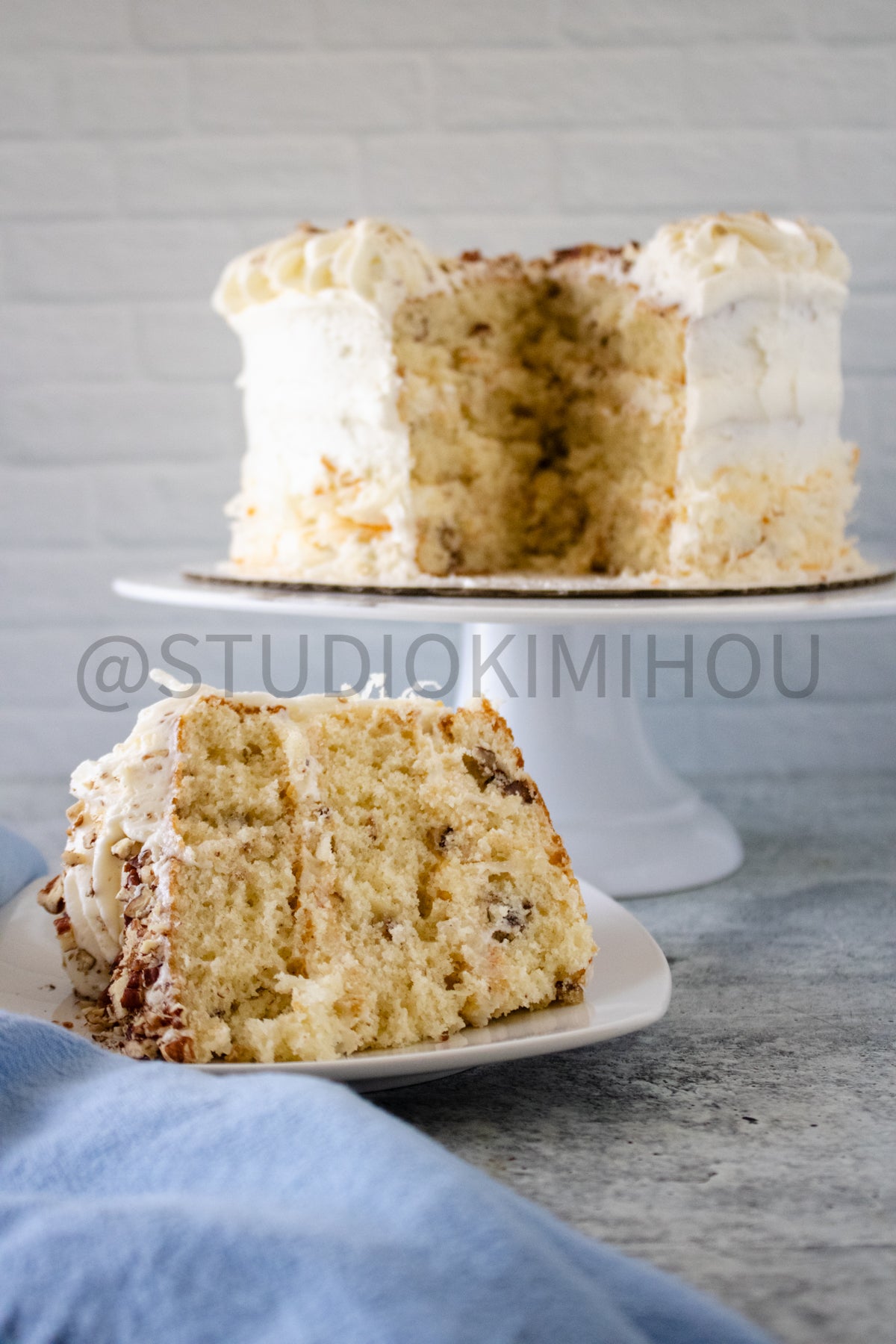 Semi-Exclusive Italian Cream Cake on Concrete