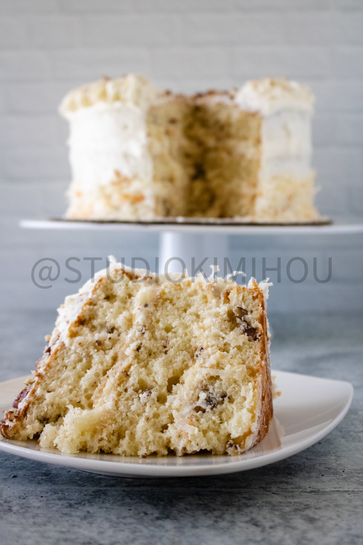 Semi-Exclusive Italian Cream Cake on Concrete