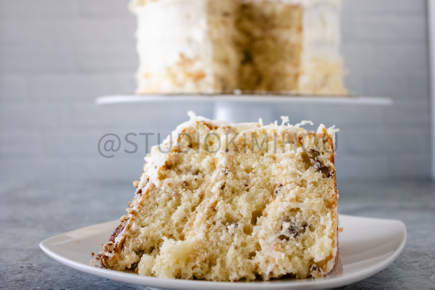 Semi-Exclusive Italian Cream Cake on Concrete