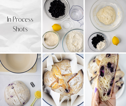 Semi-Exclusive Blueberry Sourdough Bread on Marble