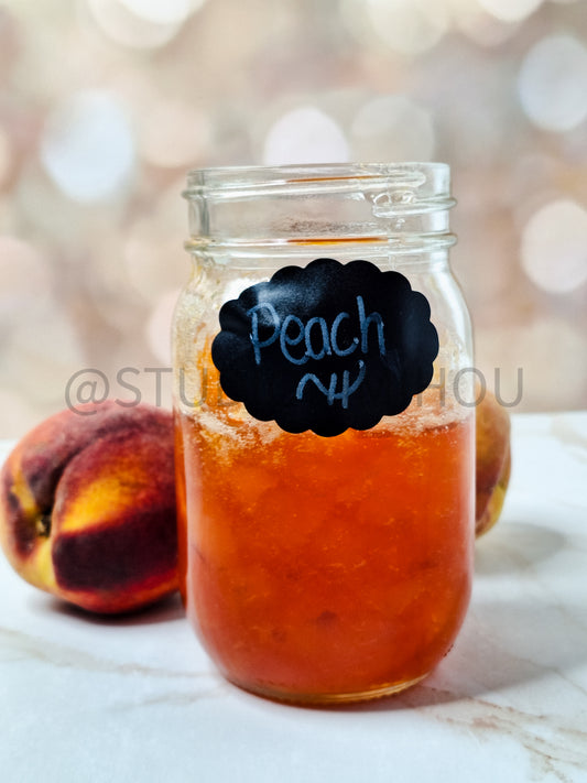 Semi-Exclusive Peach Jam on Champagne Marble