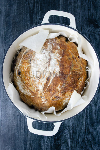Semi-Exclusive Orange Cranberry Walnut Sourdough on Weathered Wood