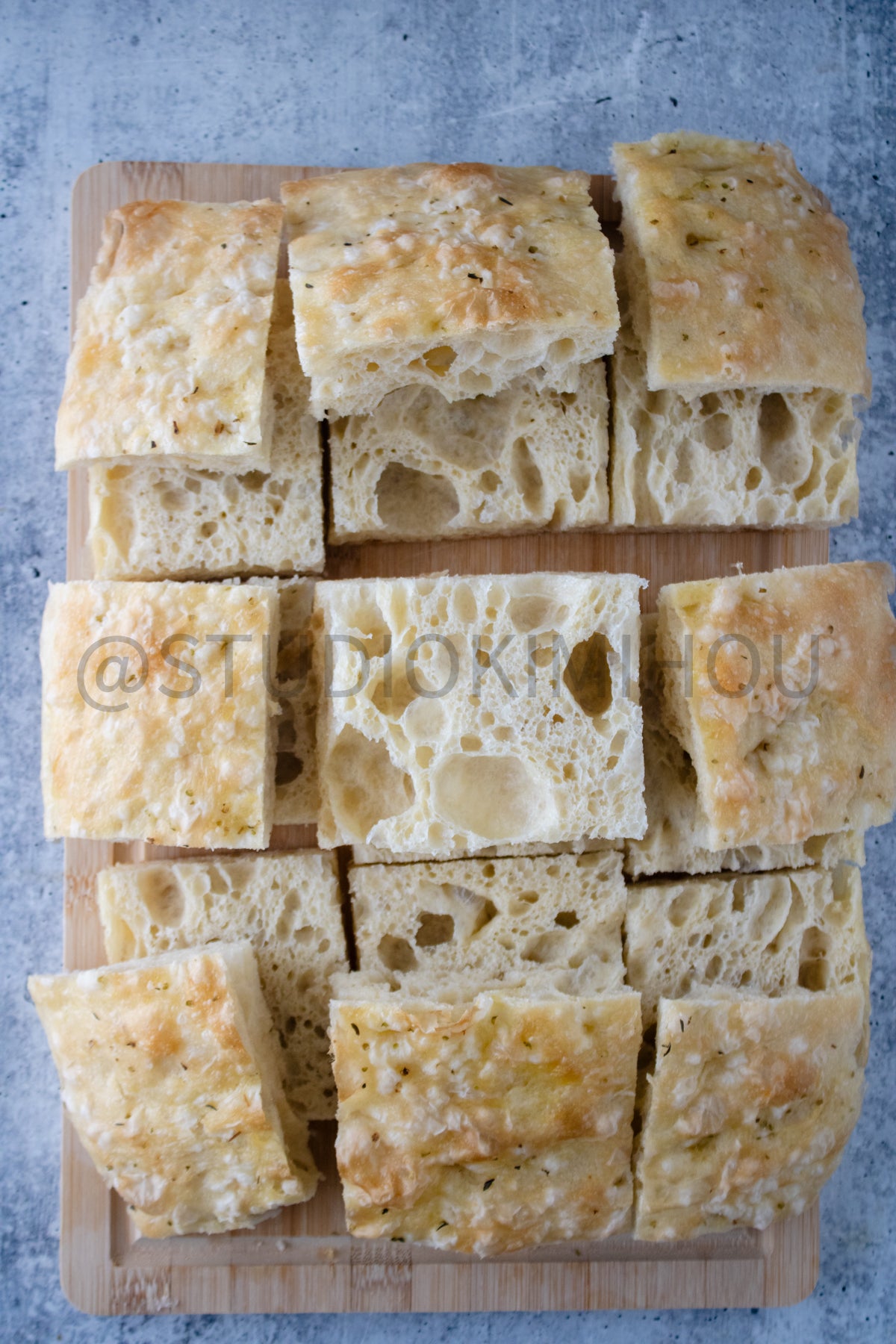 Semi-Exclusive Focaccia Sandwich Bread on Concrete