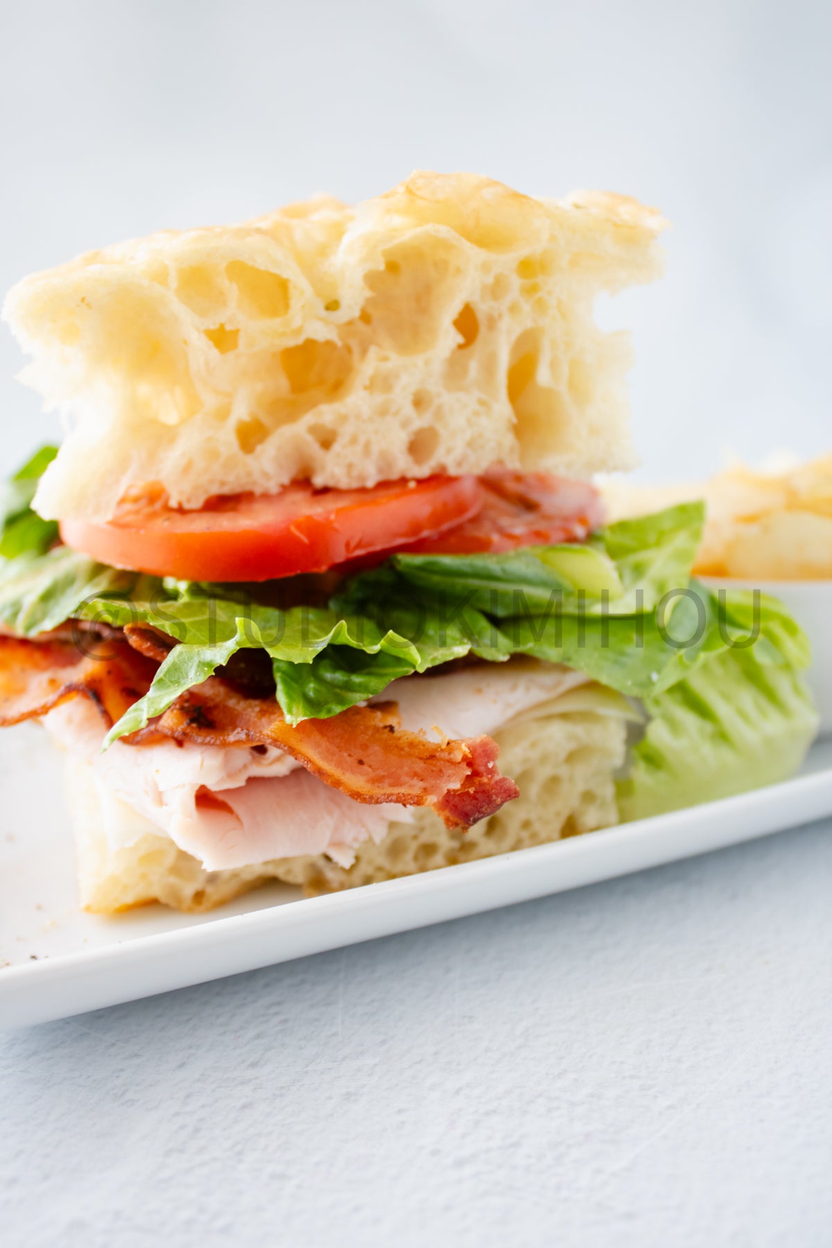 Semi-Exclusive Focaccia Sandwich Bread on Linen