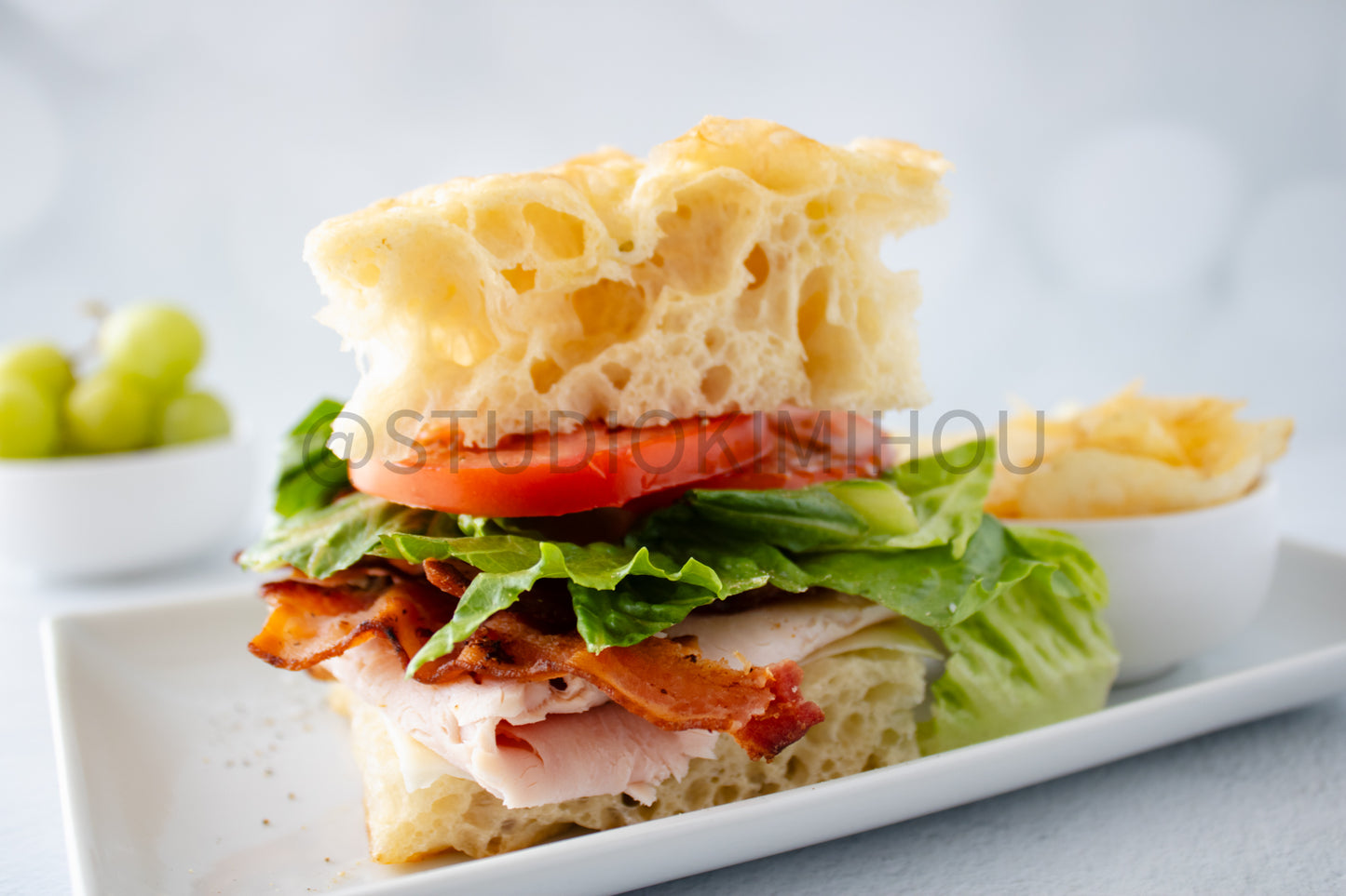 Semi-Exclusive Focaccia Sandwich Bread on Linen