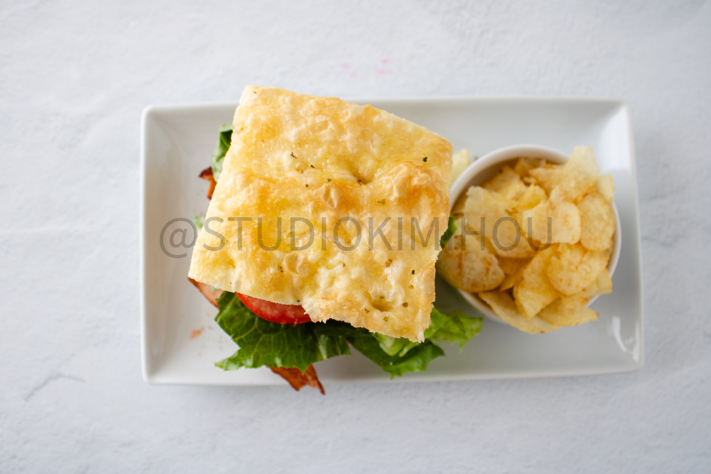 Semi-Exclusive Focaccia Sandwich Bread on Linen