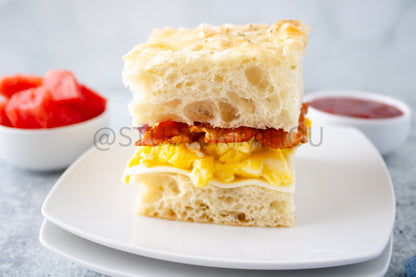 Semi-Exclusive Focaccia Sandwich Bread on Concrete