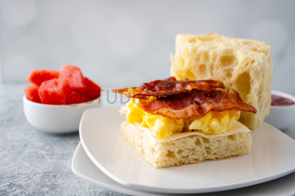 Semi-Exclusive Focaccia Sandwich Bread on Concrete