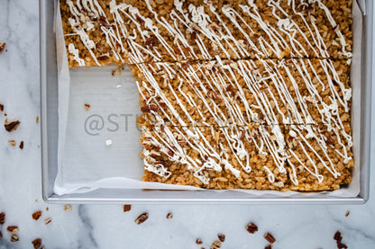 Semi-Exclusive Sweet Potato Rice Krispy Treats on Marble