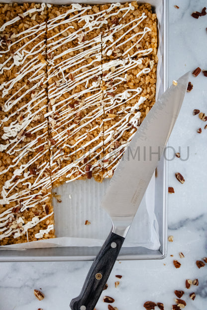 Semi-Exclusive Sweet Potato Rice Krispy Treats on Marble