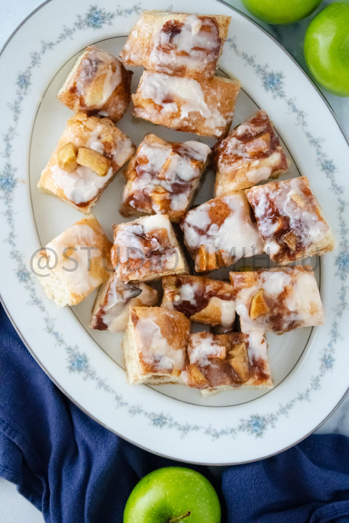 Semi-Exclusive Apple Fritter Focaccia on Marble
