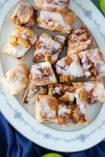 Semi-Exclusive Apple Fritter Focaccia on Marble