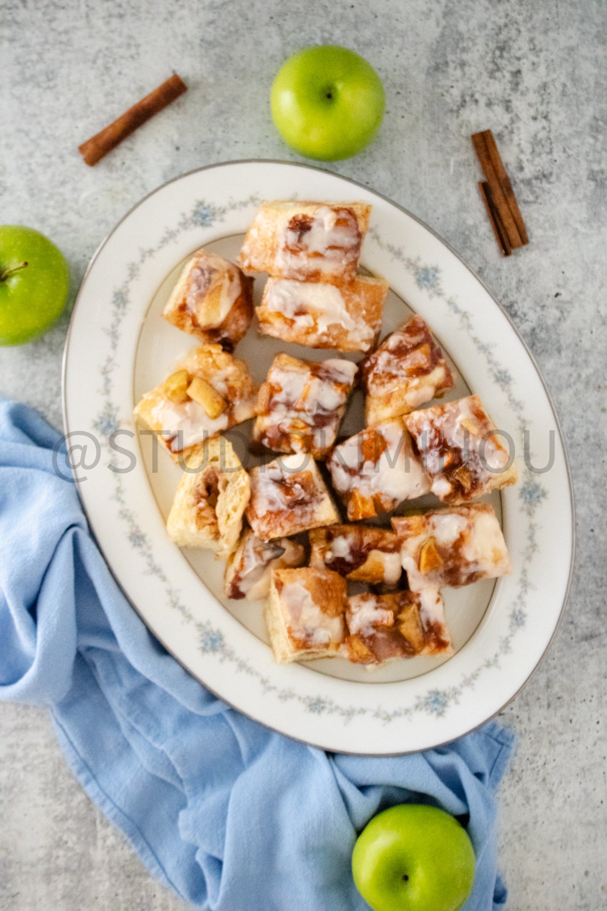 Semi-Exclusive Apple Fritter Focaccia on Concrete