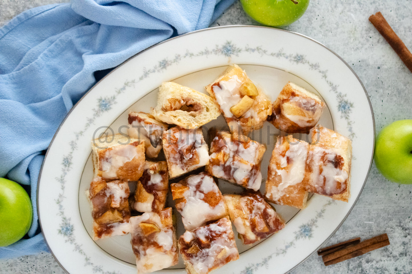 Semi-Exclusive Apple Fritter Focaccia on Concrete