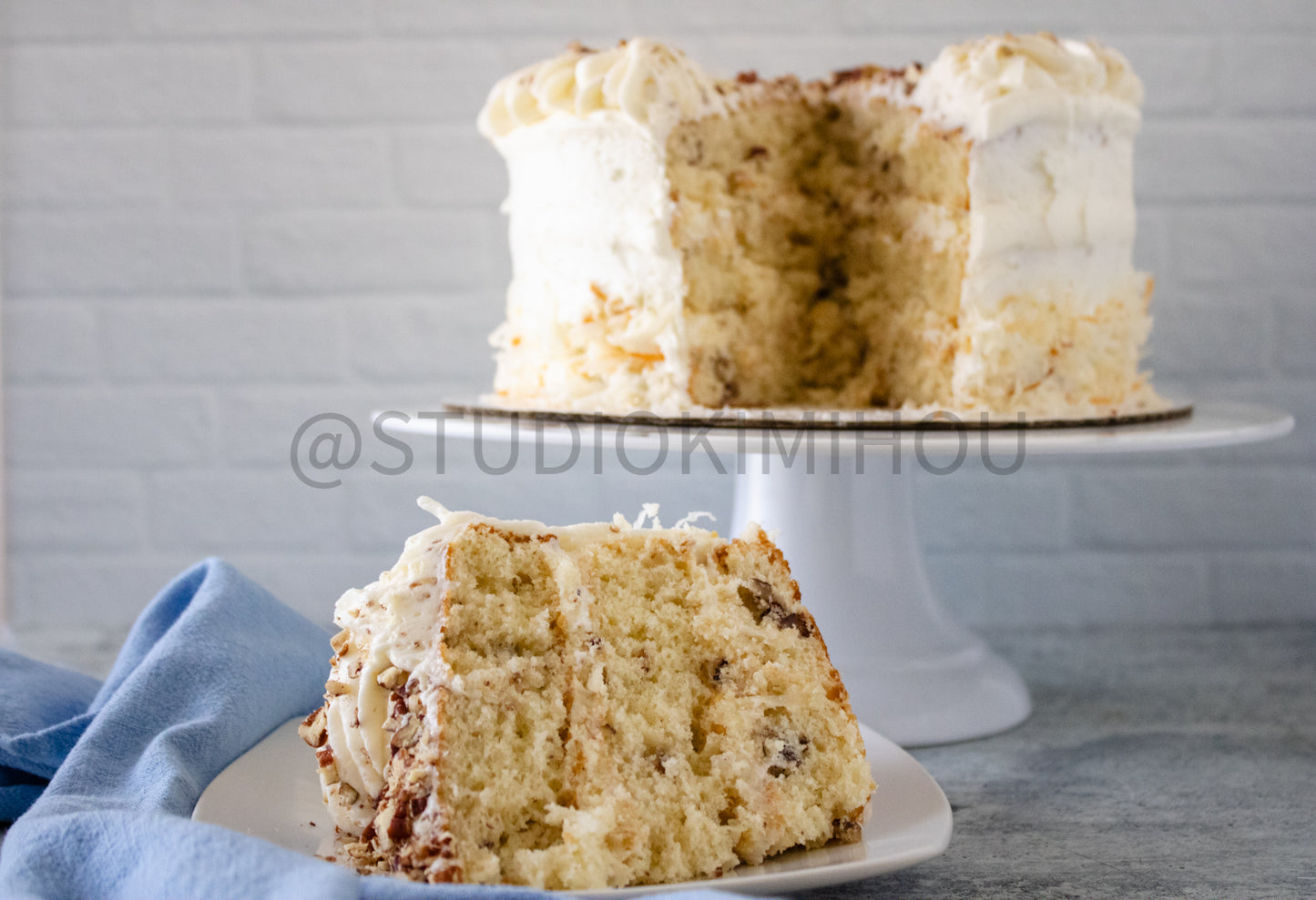 Semi-Exclusive Italian Cream Cake on Concrete