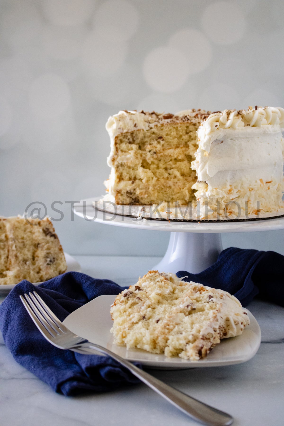 Semi-Exclusive Italian Cream Cake on Marble