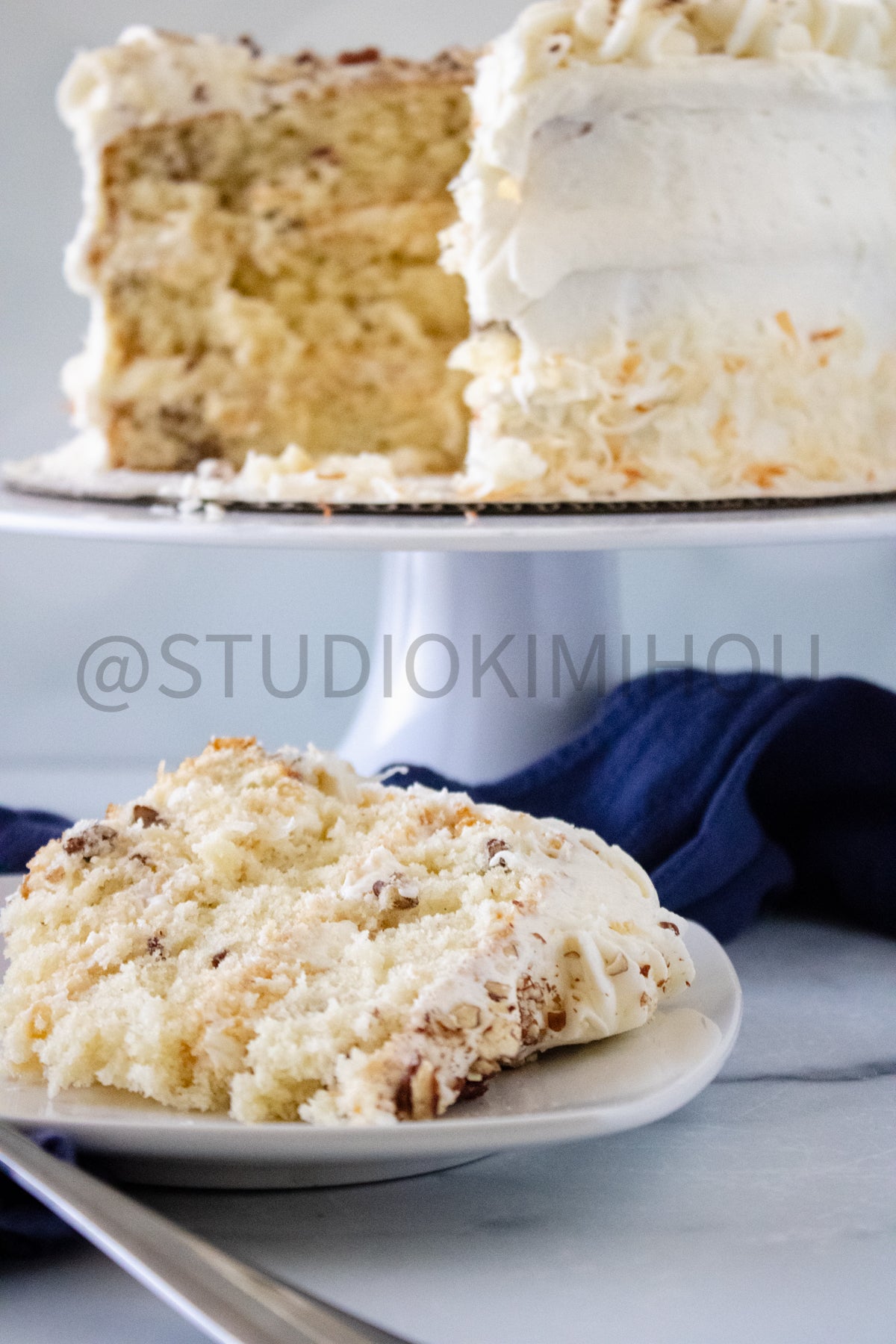 Semi-Exclusive Italian Cream Cake on Marble