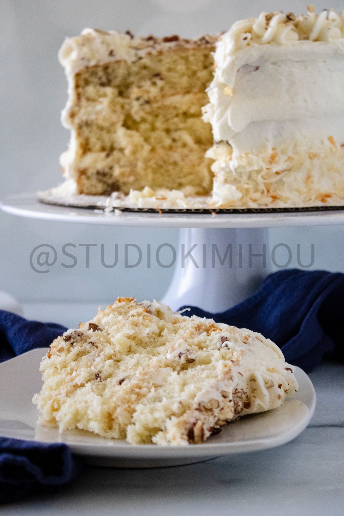 Semi-Exclusive Italian Cream Cake on Marble