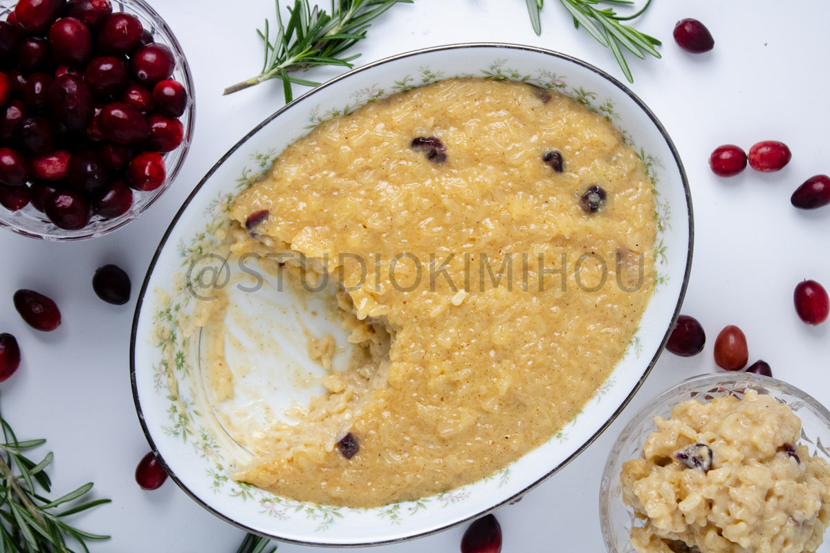 Semi-Exclusive Stove Top Rice Pudding on White