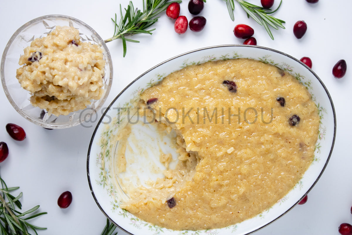 Semi-Exclusive Stove Top Rice Pudding on White