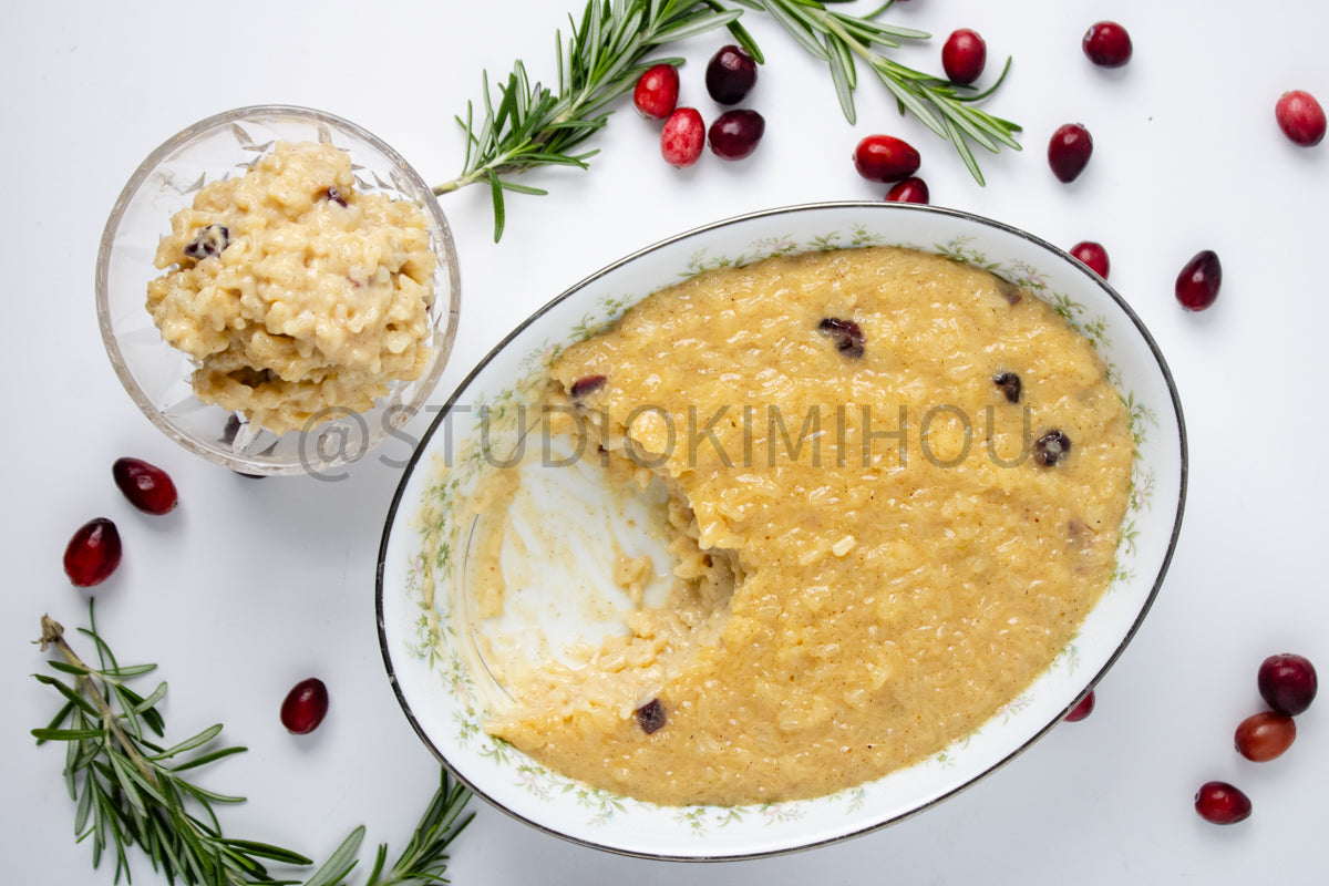 Semi-Exclusive Stove Top Rice Pudding on White