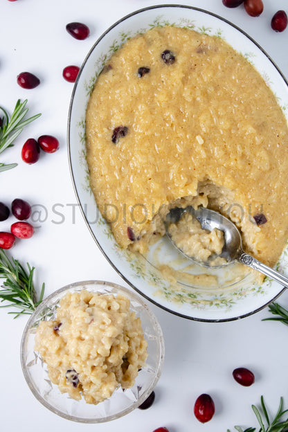Semi-Exclusive Stove Top Rice Pudding on White