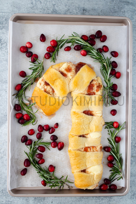 Semi-Exclusive Candy Cane Pastry on Concrete