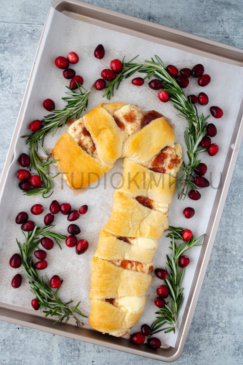 Semi-Exclusive Candy Cane Pastry on Concrete