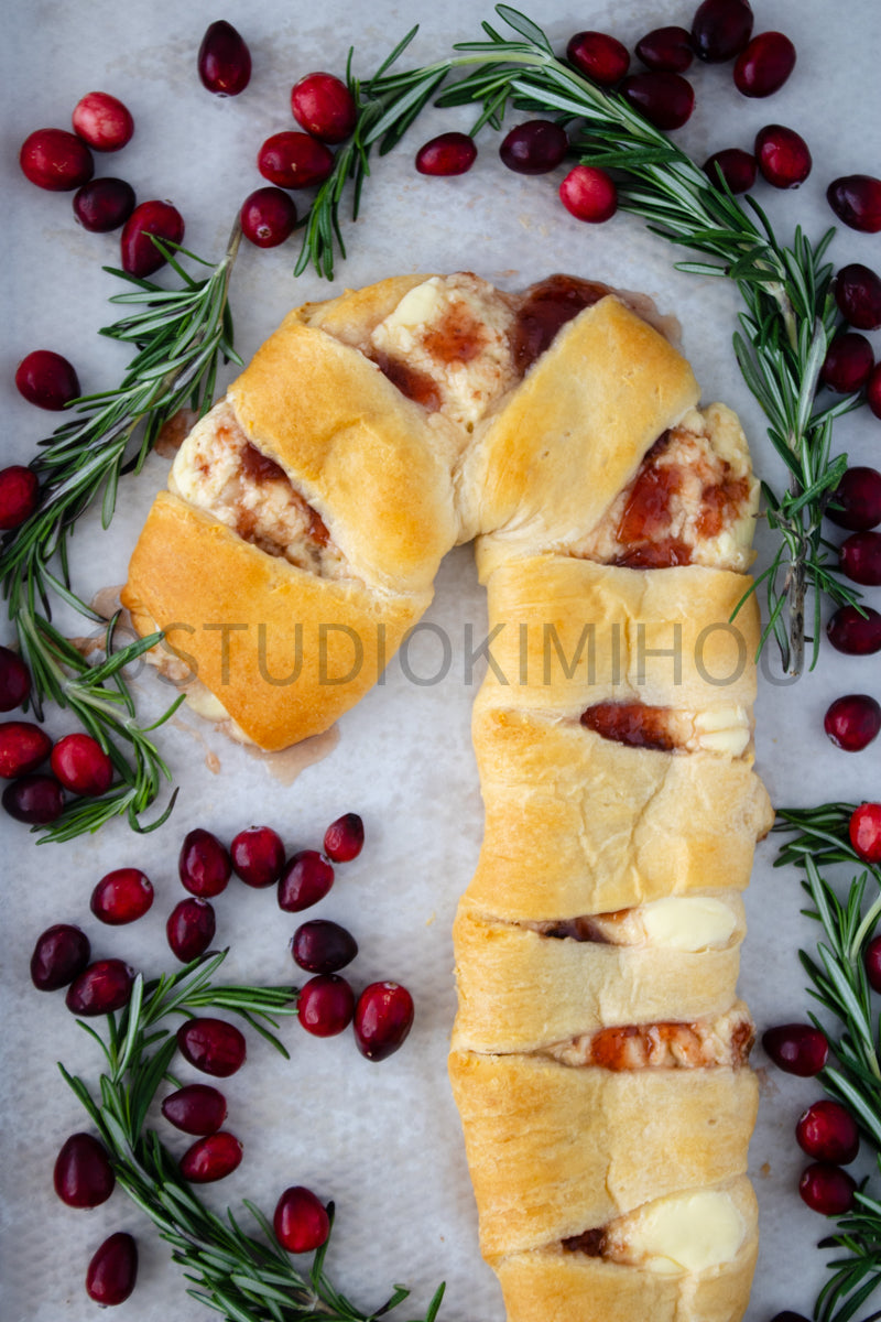 Semi-Exclusive Candy Cane Pastry on Concrete