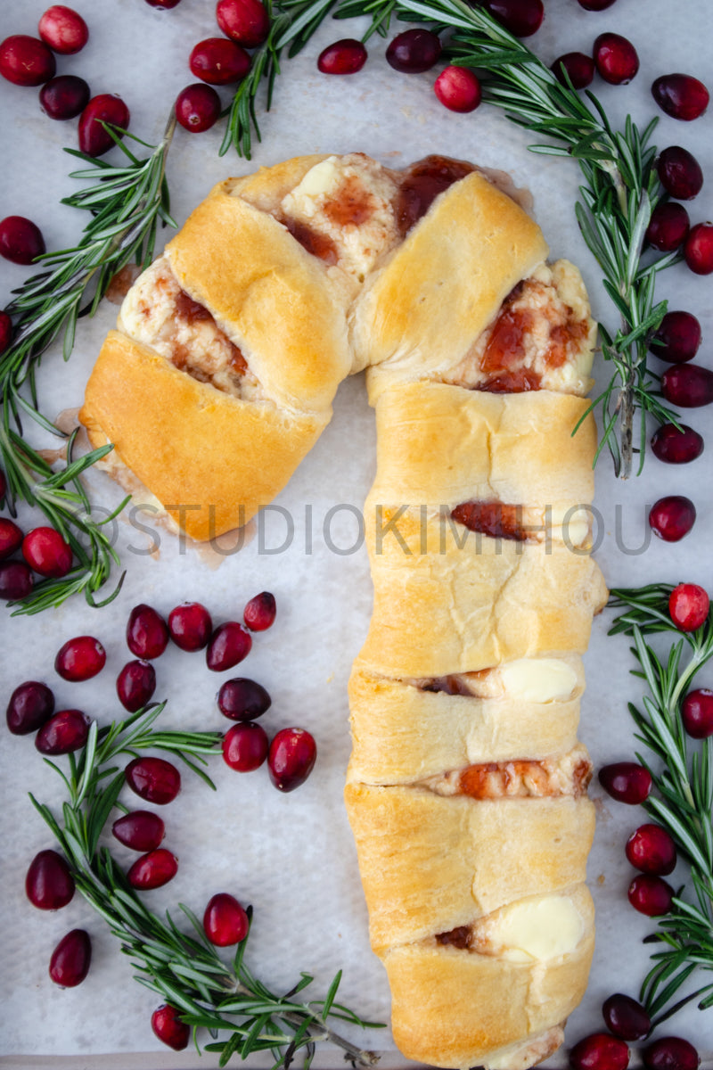 Semi-Exclusive Candy Cane Pastry on Concrete