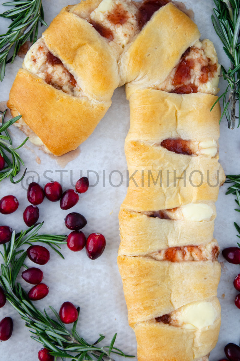 Semi-Exclusive Candy Cane Pastry on Concrete