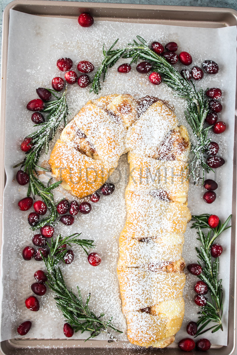 Semi-Exclusive Candy Cane Pastry on Concrete