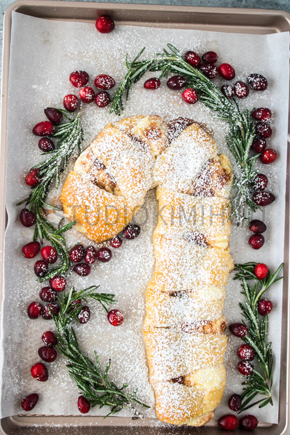 Semi-Exclusive Candy Cane Pastry on Concrete