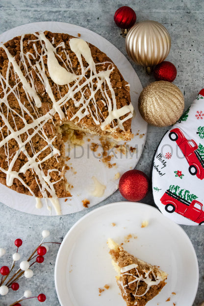 Semi-Exclusive Eggnog Coffee Cake on Concrete