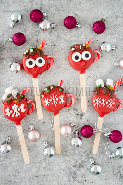 Semi-Exclusive Hot Cocoa Oreo Pop on Concrete