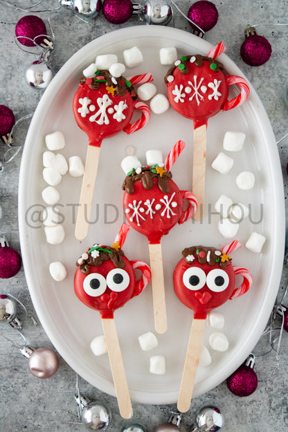 Semi-Exclusive Hot Cocoa Oreo Pop on Concrete