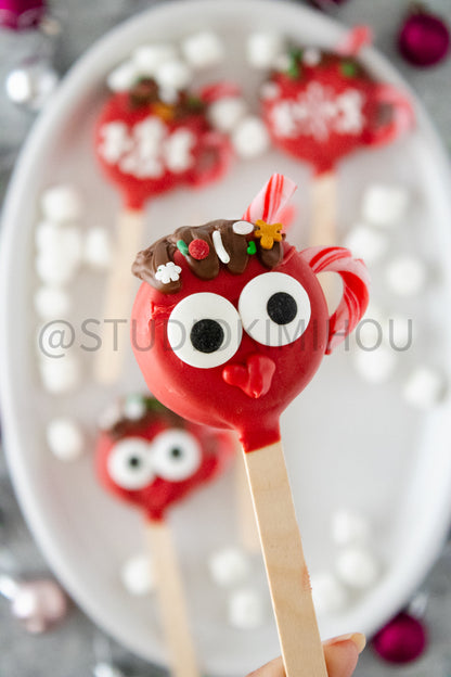 Semi-Exclusive Hot Cocoa Oreo Pop on Concrete