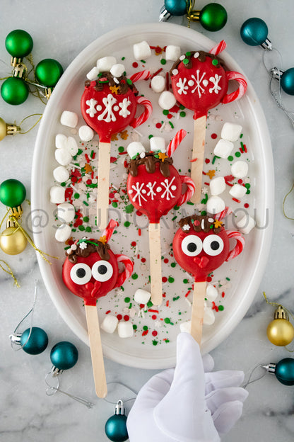 Semi-Exclusive Hot Cocoa Oreo Pop on Marble